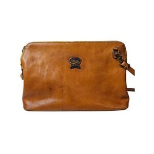 Vintage Pratesi Firenze Copper Leather Italian Crafted Crossbody Handbag